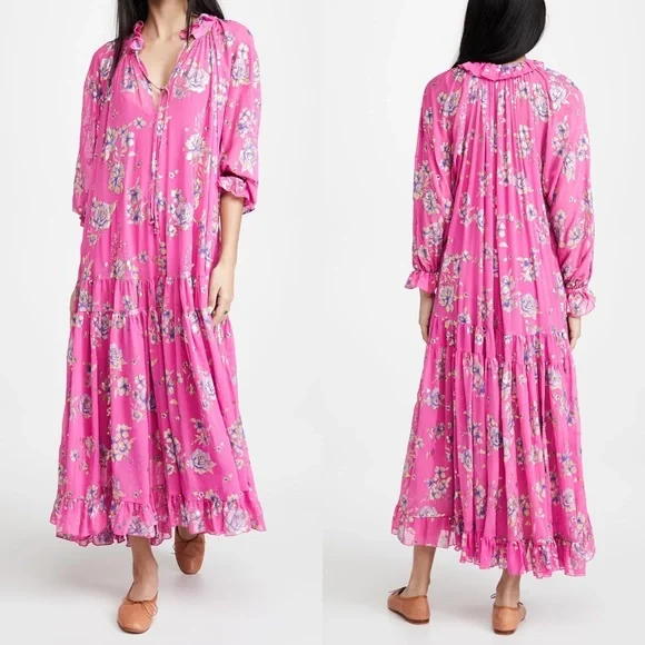 lace waist button maxi dress THE LACE BUTTON FRONT MAXI DRESS SMALL / Black